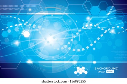 Blue abstract vector background graphics, medical illustrations.