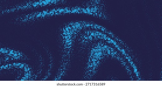 fundo de vetor abstrato azul com padrão de ondas de meio-tom. fundo de vetor azul eps10