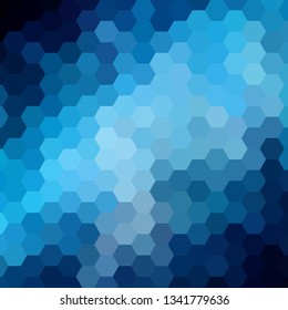 blue abstract vector background.  hexagonal geometric design 