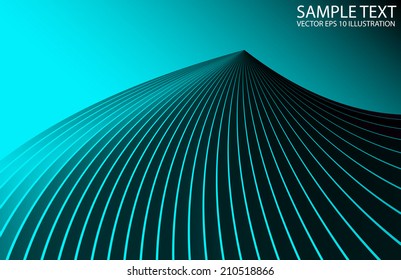 Blue abstract vector background illustration - Vector reflective background blue template