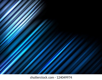 Blue abstract vector background with lines