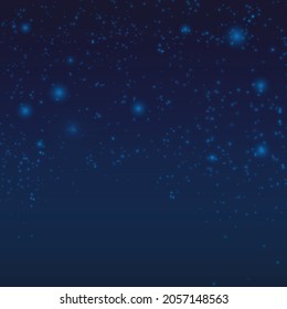 Blue abstract vector bokeh background. Christmas and New Year feast. Magic concept. Graphic resources design template. Sparkling magical dust particles