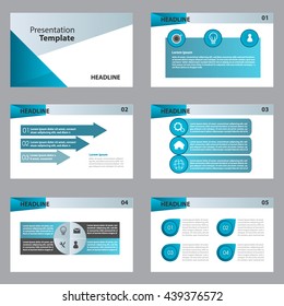 blue abstract vector business  presentation template slides background design
