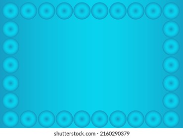blue abstract vector gradient background with circles and empty space