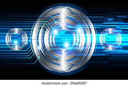 blue abstract vector hi speed internet technology background illustration. eye scan