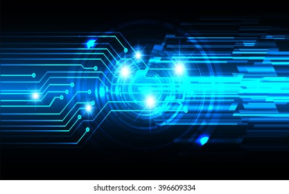 blue abstract vector hi speed internet technology background illustration. eye scan