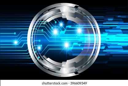 blue abstract vector hi speed internet technology background illustration. eye scan