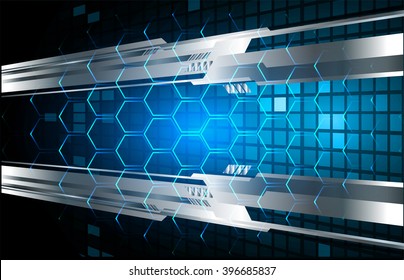 blue abstract vector hi speed internet technology background illustration. eye scan