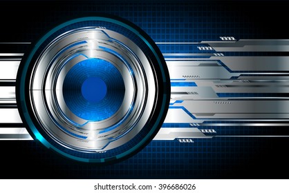 blue abstract vector hi speed internet technology background illustration. eye scan