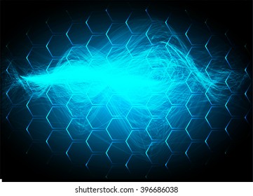 blue abstract vector hi speed internet technology background illustration. eye scan
