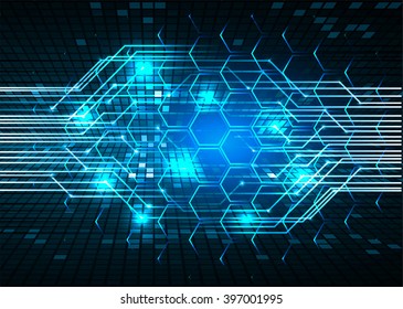 blue abstract vector hi speed internet technology background illustration. eye scan