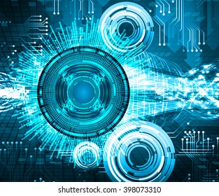 blue abstract vector hi speed internet technology background illustration. eye scan