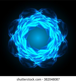 blue Abstract vector illuminated shape of particles array. Futuristic vector illustration. element. Technology digital splash or explosion concept. wave