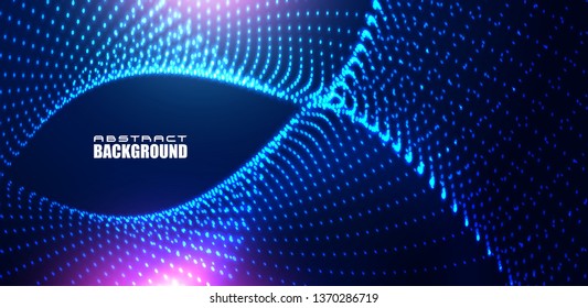 Blue Abstract Vector Illustration. Technology Background.
