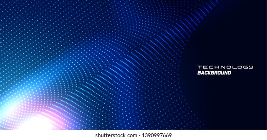 Blue Abstract Vector Illustration. Technology Background.