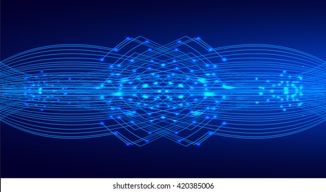 blue abstract vector light hi speed internet technology background illustration, Background conceptual image of digital