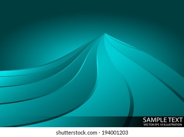 Blue abstract vector lined template - Vector shiny design background illustration