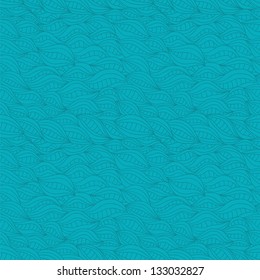 Blue abstract vector seamless pattern