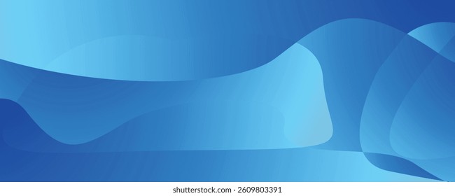 Blue abstract vector with soft flowing shapes for clean design. Excellent as a website hero image, branding background, or email header.