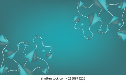 blue abstract vector wallpaper background template geometric effect watercolor template backdrop art