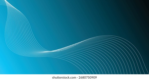 Fondo de onda de Vector abstracto azul