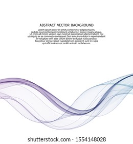 Blue abstract vector wave. banner for advertising.