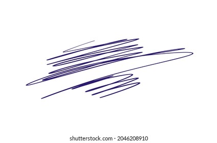 Blue Abstract Vector Wavy calligraphy line. Illustration Element of design for posters and flyers story. Underline important text.