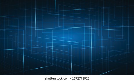 blue abstract visual technology background,futuristic connection processor with copy space,perspective communication cyber space background