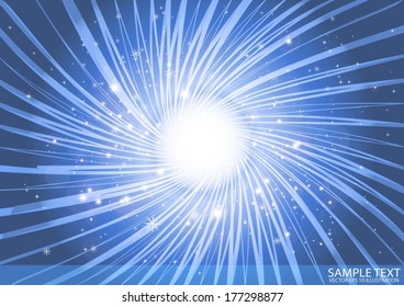 Blue abstract vortex space background illustration  - Vector blue abstract vortex illustration template