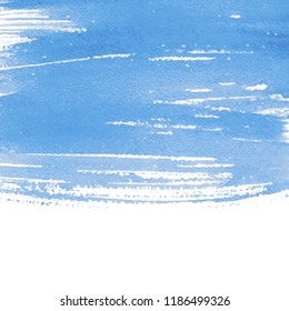Blue abstract watercolor background with space for text. Editable template for banner, poster, cover, brochure, flyer. Vector illustration, eps 10