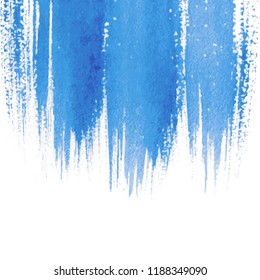 Blue Abstract Watercolor Background With Space For Text. Editable Template For Banner, Poster, Cover, Brochure, Flyer. Vector Illustration, Eps 10.