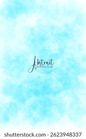 Blue abstract watercolor background vector