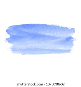 Blue abstract watercolor brush strokes painted background. Texture paper. Vector illustration.