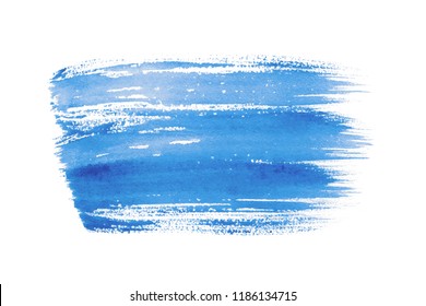 Blue abstract watercolor isolated on white background. Editable design element for banner, poster, cover, brochure, flyer. Vector illustration, eps 10