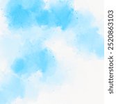 Blue abstract watercolor texture background. Watercolor brush painted paper texture background vector.