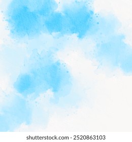 Blue abstract watercolor texture background. Watercolor brush painted paper texture background vector.