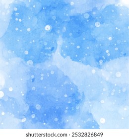 Blue abstract watercolor texture background vector.