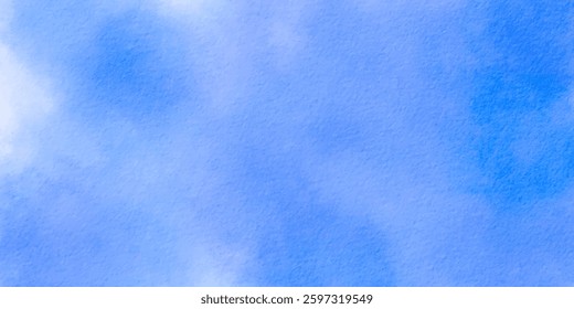 Blue abstract watercolor texture background vector. Abstract sky blue background watercolor painting.