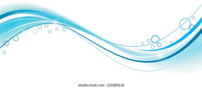 Blue abstract wave