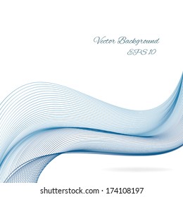 Blue abstract wave background