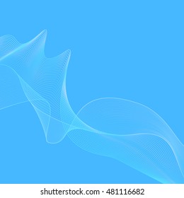 Blue abstract wave background