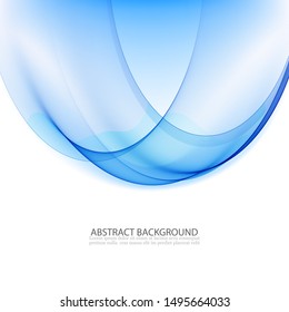 
Blue Abstract Wave Background Design Template