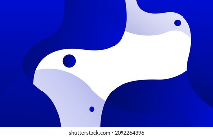 Blue abstract wave background. Dynamic shapes composition. Eps10 vector