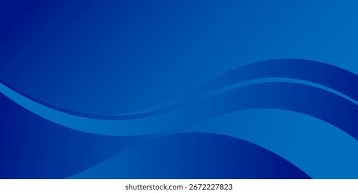 Blauer abstrakter Wellenhintergrund mit Farbverlauf-Fluss