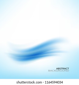 
Blue abstract wave background, horizontal lines, smoke
