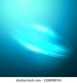 Blue Abstract wave Background with Light Bright Space. Well transformed into Horizontal and Vertical orientation. Vector Wallpaper with Bright Shiny Flowing Shapes.