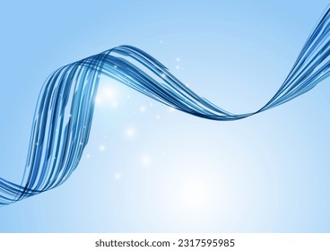 blue abstract wave background with motion