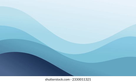 Plantilla de presentación de fondo de onda abstracta azul