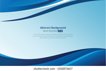 Blue Abstract Wave Background. Blue smooth wave template