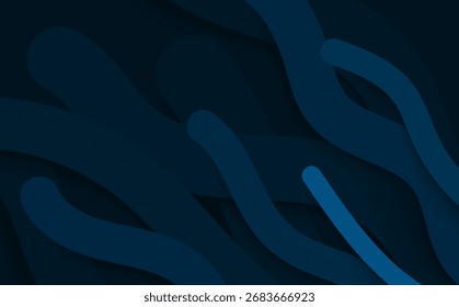 Blue abstract wave background with smooth flowing lines and elegant texture
